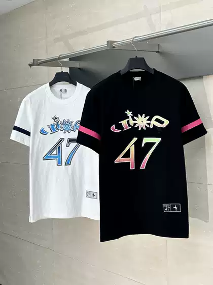 Heavyweight 25S Streetwear New Release Dijia Gradient Color Embroidered Collaboration T-Shirt Unisex