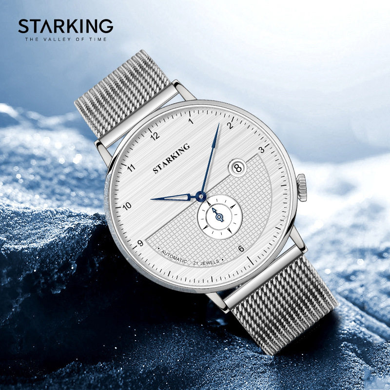 Xinghuang STARKING Watch Men's Simple Multicolor Small Second Plate Business Three-Pin Single Calendar Waterproof Watch