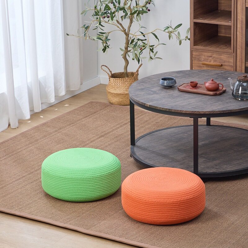 Cotton Rope Futon Cushion for Lazy People Tatami Household Sitting Pier Bay Window Balcony Floor Bedroom Sitting Floor Thickened Pier
