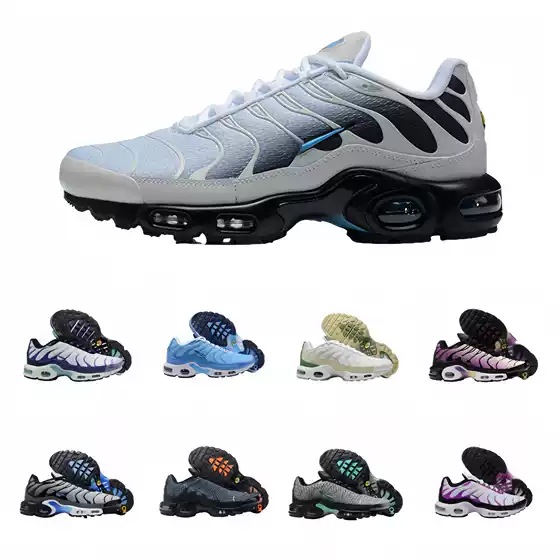 Tn Air Cushion Shoes Men's Sports Shoes Breathable Shock-Absorbing Running Shoes Casual Fashion Large Size Sports Shoes Women's Travel Shoes Men