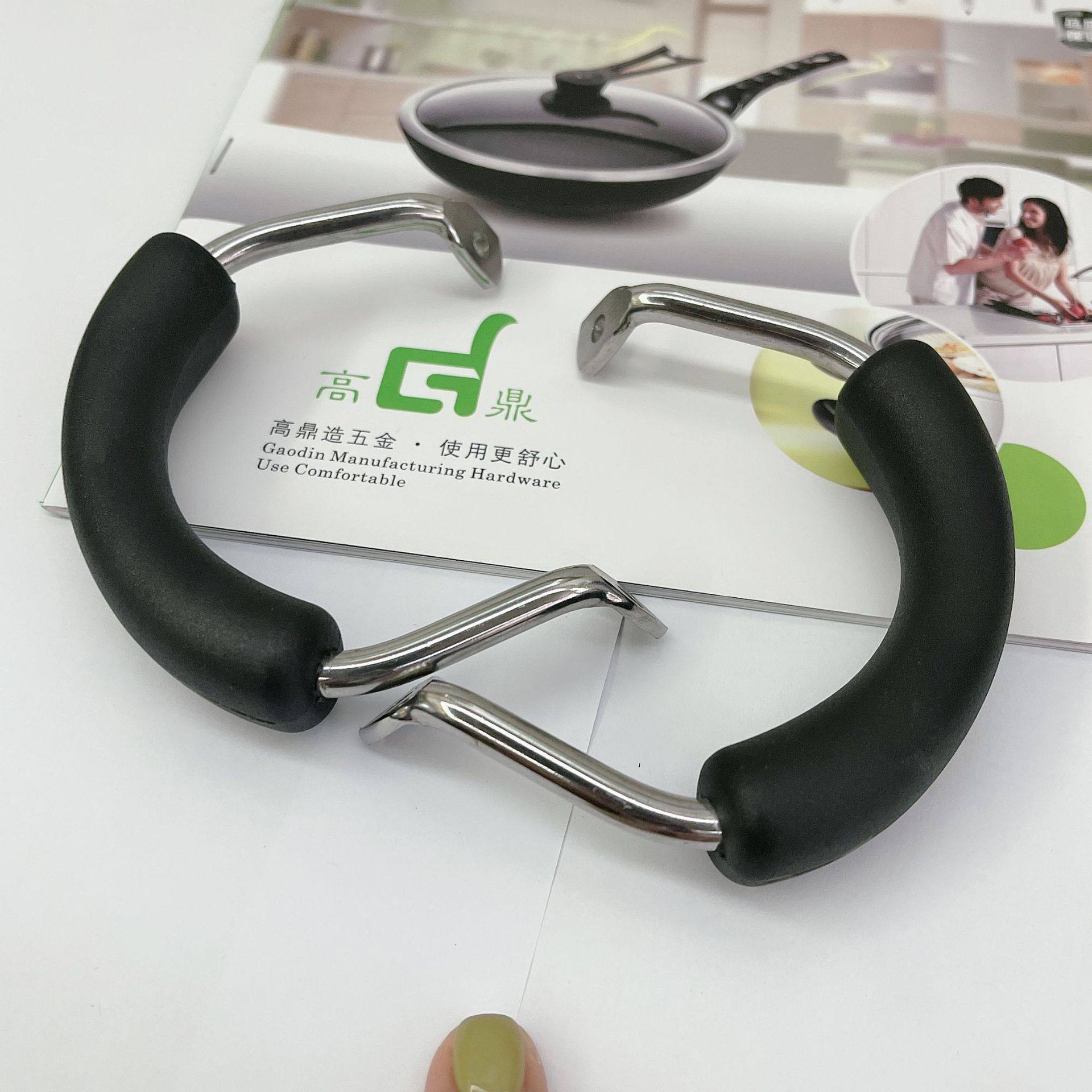 Set Ear Factory Direct Supply Power Wood Stainless Steel Pot Handle Pot Kitchenware Accessories Bakelite Handle Pot Ear