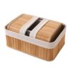 Factory in stock Pastoral Household Bamboo Storage Basket Desktop Cosmetics Storage Box Living Room Dirty Clothes Basket Ornaments