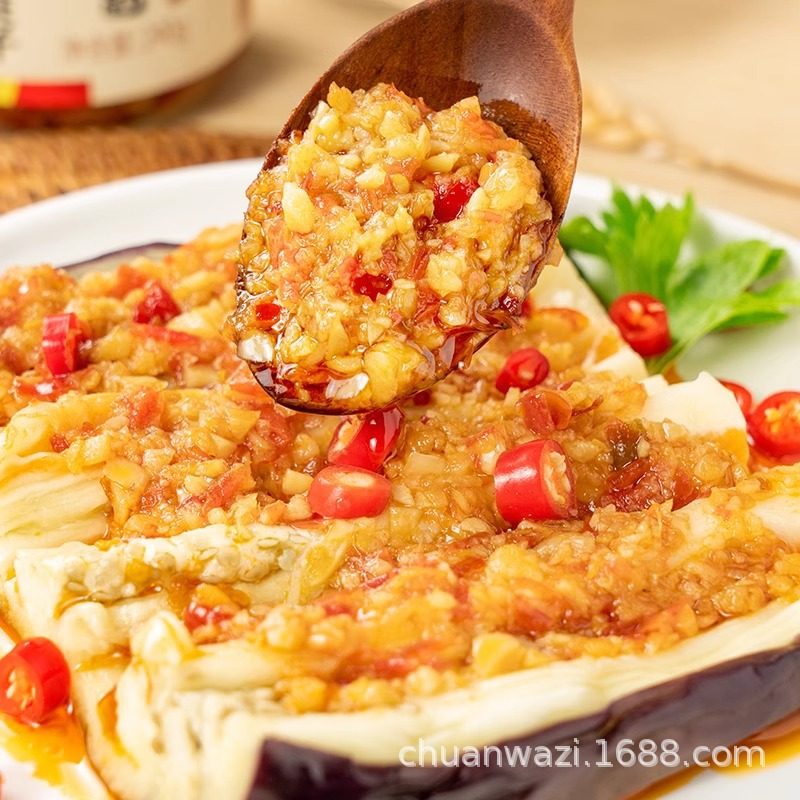 Sichuan Wazi Fresh Garlic Sauce 240g Barbecue Seasoning Grilled Oysters Eggplant Barbecue Hot Pot Dipping Sauce Chopped Pepper Fresh Garlic Sauce