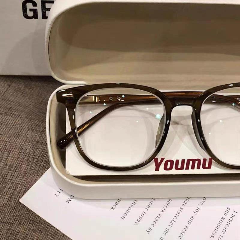 Plain Box TR Glasses Frame Women's Anti-Blue Light Glasses Retro Flat Glasses Men's Trendy Nearby Glasses Advanced Sense Glasses Frame
