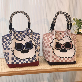 Big Sale Popular Knitted Buckle Bag, Portable Work and Outing Large-Capacity Handbag, Commuter Small Square Bag, Storage Bag