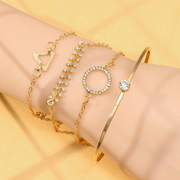 European and American Cross-Border Alloy Love Knotted Bracelet Set Creative Butterfly Snake-Shaped Geometric Cross Bracelet Bracelet Jewelry
