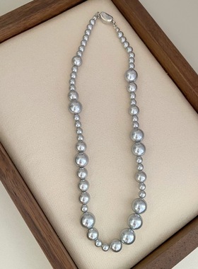 倪妮同款亮仿施家真多麻珍珠项链女时尚百搭轻奢颈链锁骨链气质