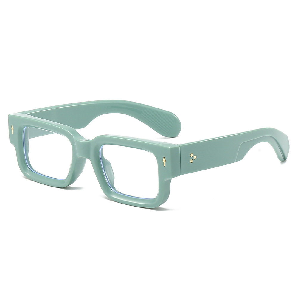 2023 new rectangular thick edge glasses frame can be equipped with myopia glasses optical frame Korean anti-blue light plain glasses