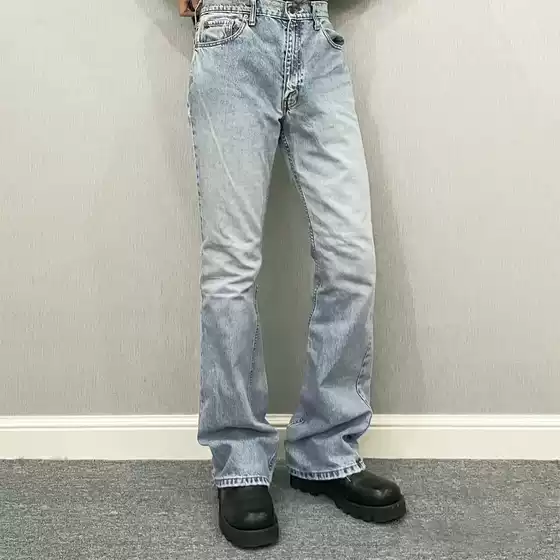 High Street Niche Straight-Leg Flared Jeans 517 Style Cleanfitvibe Unisex Long Pants High Street Trend