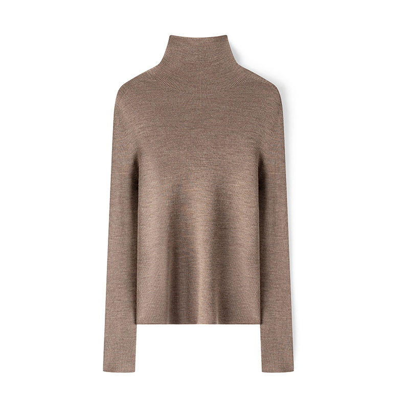 秋冬上新女装岛精无缝机洗美丽诺羊毛衫新澳纱线修身针织衫打底衫