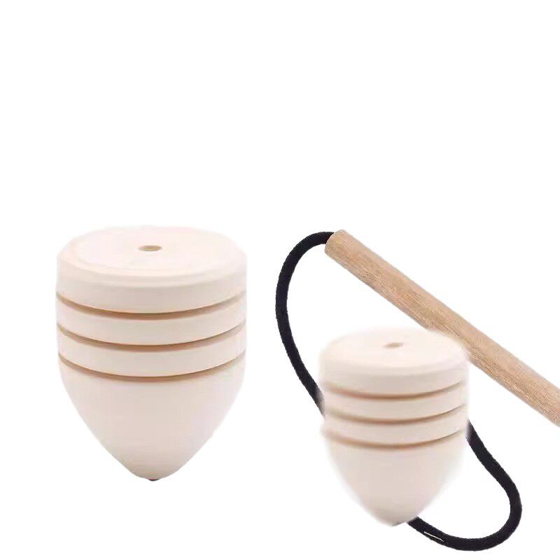 Old-fashioned wooden top whipping nostalgic solid wood children's creative decompression toys cultural and creative cultural supplies