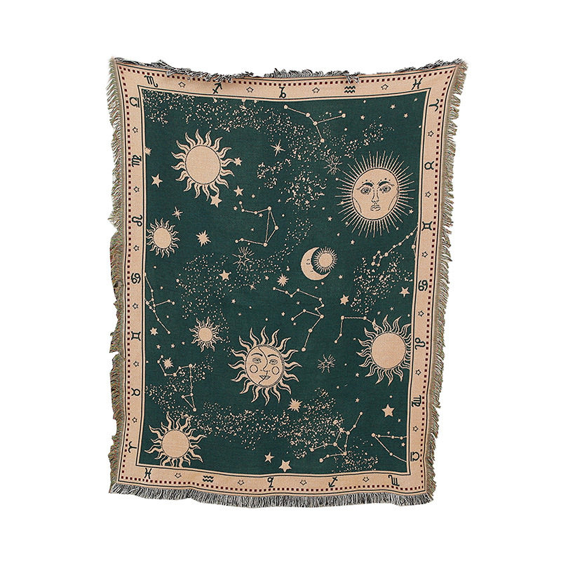 Nordic style starry line blanket Sun God sofa towel full cover sofa cover ins camping blanket a generation of hair