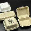 87N Disposable Pulp Lunch Box Conjoined Take-out Box Bowl Hamburger Box Degradable Lunch Pack Fast Food Box with Lid