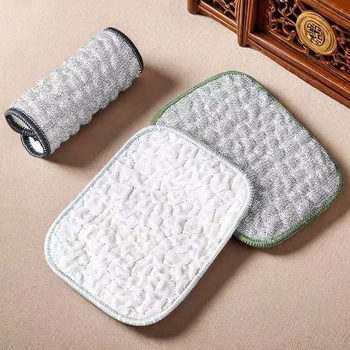 Household Silver Silk Cotton Dishwashing Towel, Non-Stick Oil-Absorbent Scouring Pad, Pot Scrubbing Tool, Kitchen Dishwashing Steel Wool Wholesale