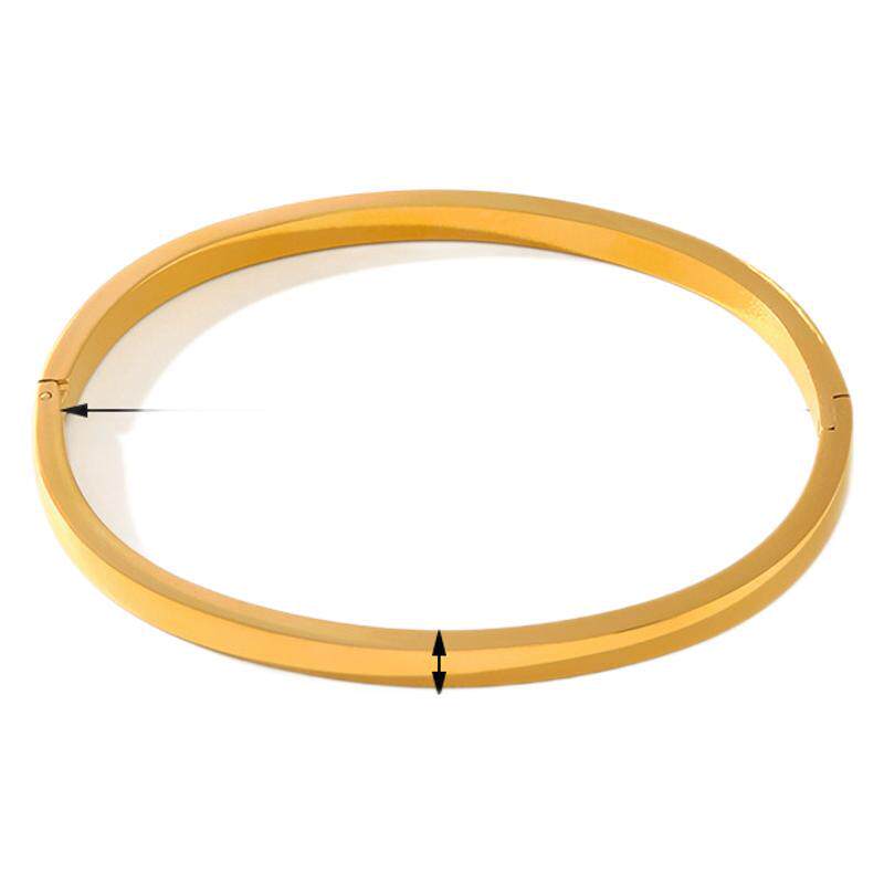 Amazon Hot Selling Simple Titanium Bracelet Ins Style Fashion Joker Stainless Steel Gold-plated Gloss Bracelet