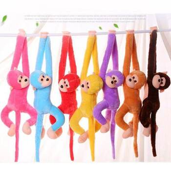 Long-arm monkey plush toy curtain strap monkey doll curtain buckle electric car anti-collision doll children's rag doll