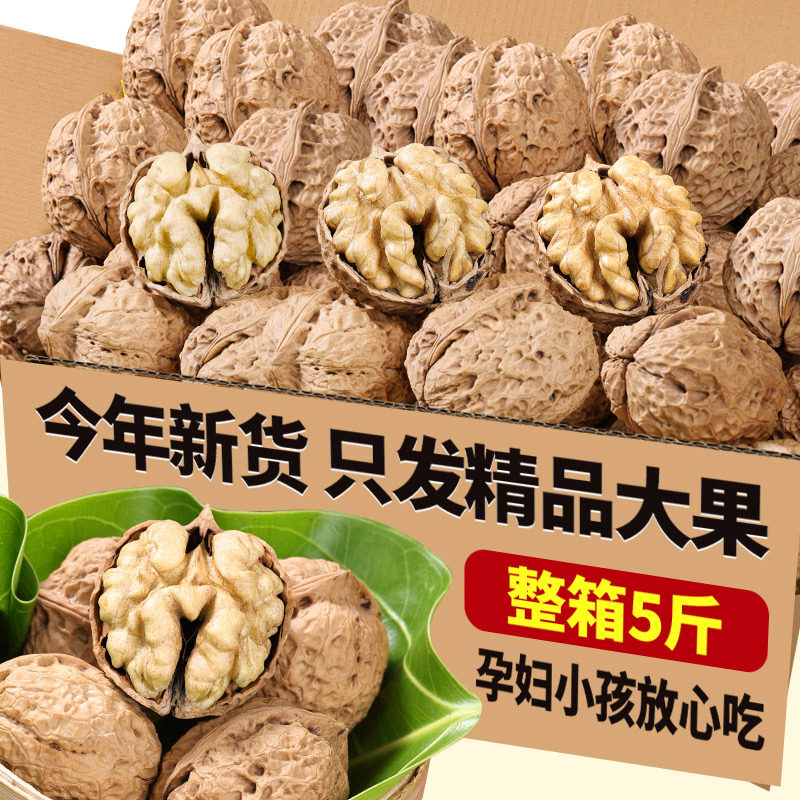Thin-skinned Walnut Wholesale Price Yunnan Thin-skinned Raw Walnut with Shell Original Bulk Wholesale Nut Snacks New Walnut