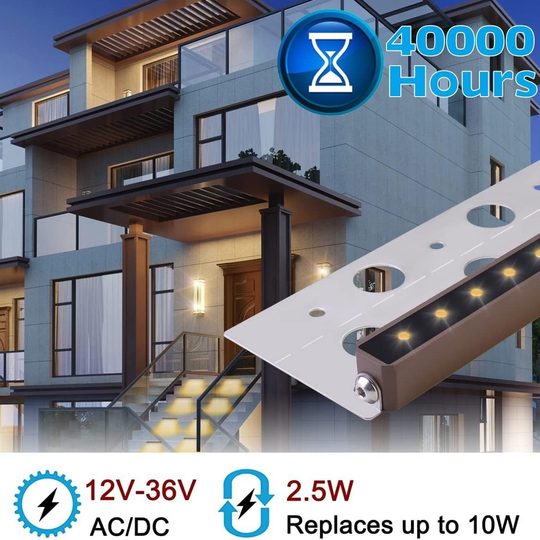 New high-power stair light outdoor waterproof step light LED step light courtyard decoration landscape light railing light