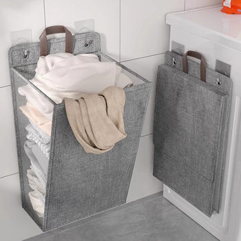 New Practical Wall Hanging Clothes Dirty Clothes Basket Dirty Clothes Basket Foldable Household Dormitory Multifunctional Dirty Clothes Basket Factory