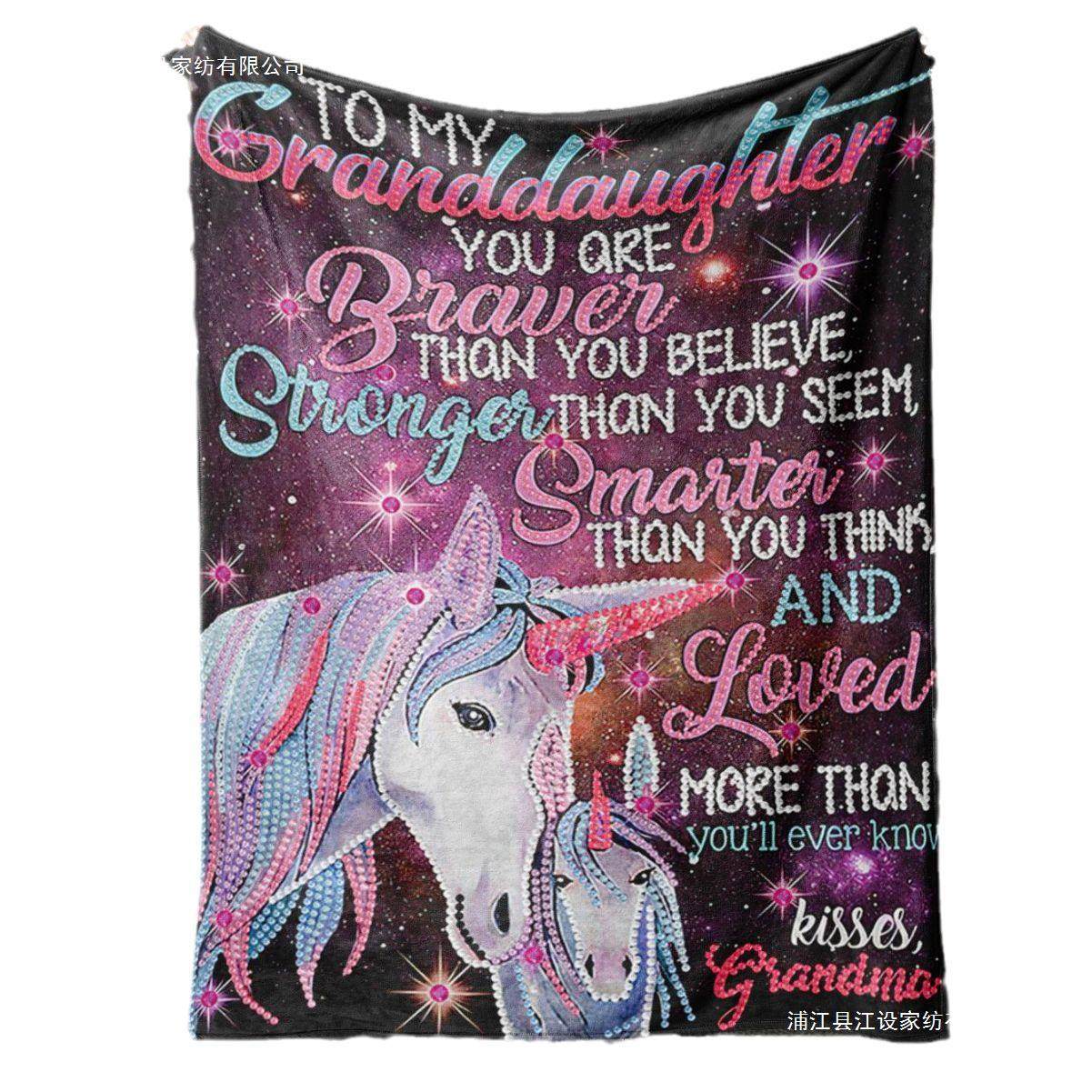 ins Popular Amazon's Popular Mother's Envelope Letter Style Gift Flannel Blanket for Daughter