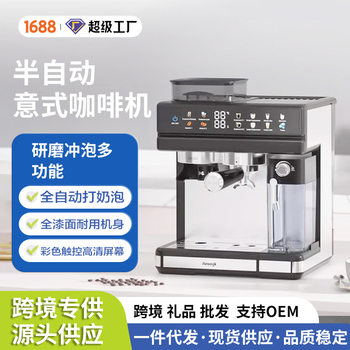 New Cross-Border Grinding and Extraction Milk Carton Household One-Click Coffee Italian Semi-Automatic Coffee Machine Smart
