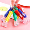 Household Small Flashlight Transparent Head Mini Small Flashlight Street Stall Hot Selling Plastic Button Battery Flashlight Keychain
