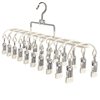 20 Clips Metal Clothes Hanger Non-Slip Socks Underwear Clips Hat Clips Drying Dormitory Essential Items Clips Clothes Drying Rack Home Use