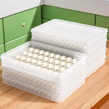 Dumpling Box for Home Use, Frozen Food Storage, Wonton, Dumpling, Steamed Bun, Quick-Frozen, Refrigerator-Grade Storage Box