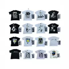 Wholesale Popular Stüssy Short-Sleeve T-Shirts Street Fashion Loose Cotton Unisex Couple Cartoon Casual Style