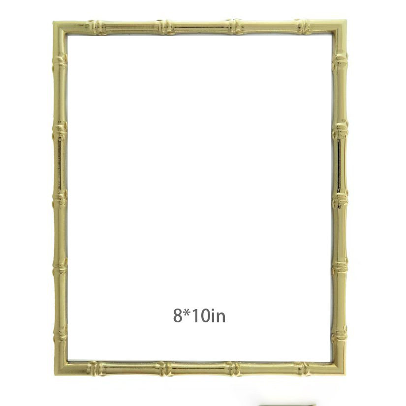 Manufacturer's Source: Fashionable European-Style Metal Photo Frame 6inch 7inch 10inch Bamboo-Patterned Tabletop High-End Artistic Decoration