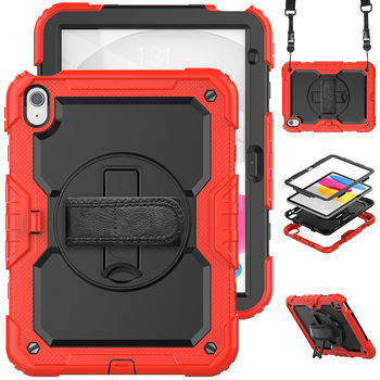 Suitable for Ipad10 10.9 Contrasting Color Strap 2022 Rotating Hand Strap Pro11 Tablet Protective Cover 10.2 Tablet Case