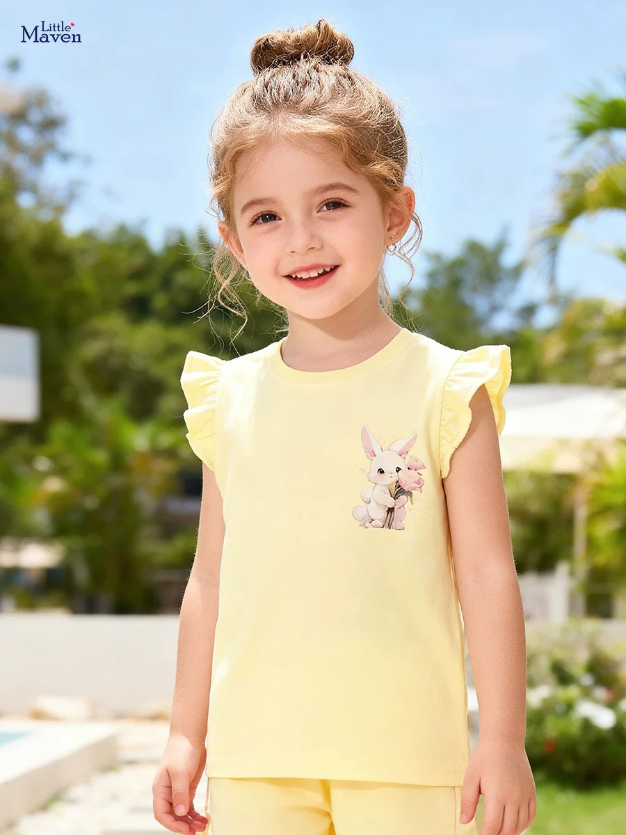 工厂童装批发 夏季短袖女童T恤 风宝宝上衣 卡通可爱童T