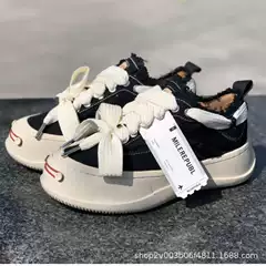 Tan Jianji same style canvas shoes Women's Open smile thick bottom height increasing beggar board shoes couple's board shoes muffin white shoes