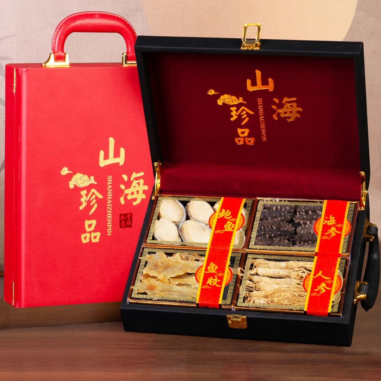 Spring Festival New Year Gifts: Sea Cucumber, Abalone, Ginseng, Fish Maw Combination, High-End Practical Gift Box Seafood