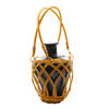 Woven portable wine basket ceramic wine bottle portable basket 3kg 5kg 10kg imitation rattan plastic woven wine basket