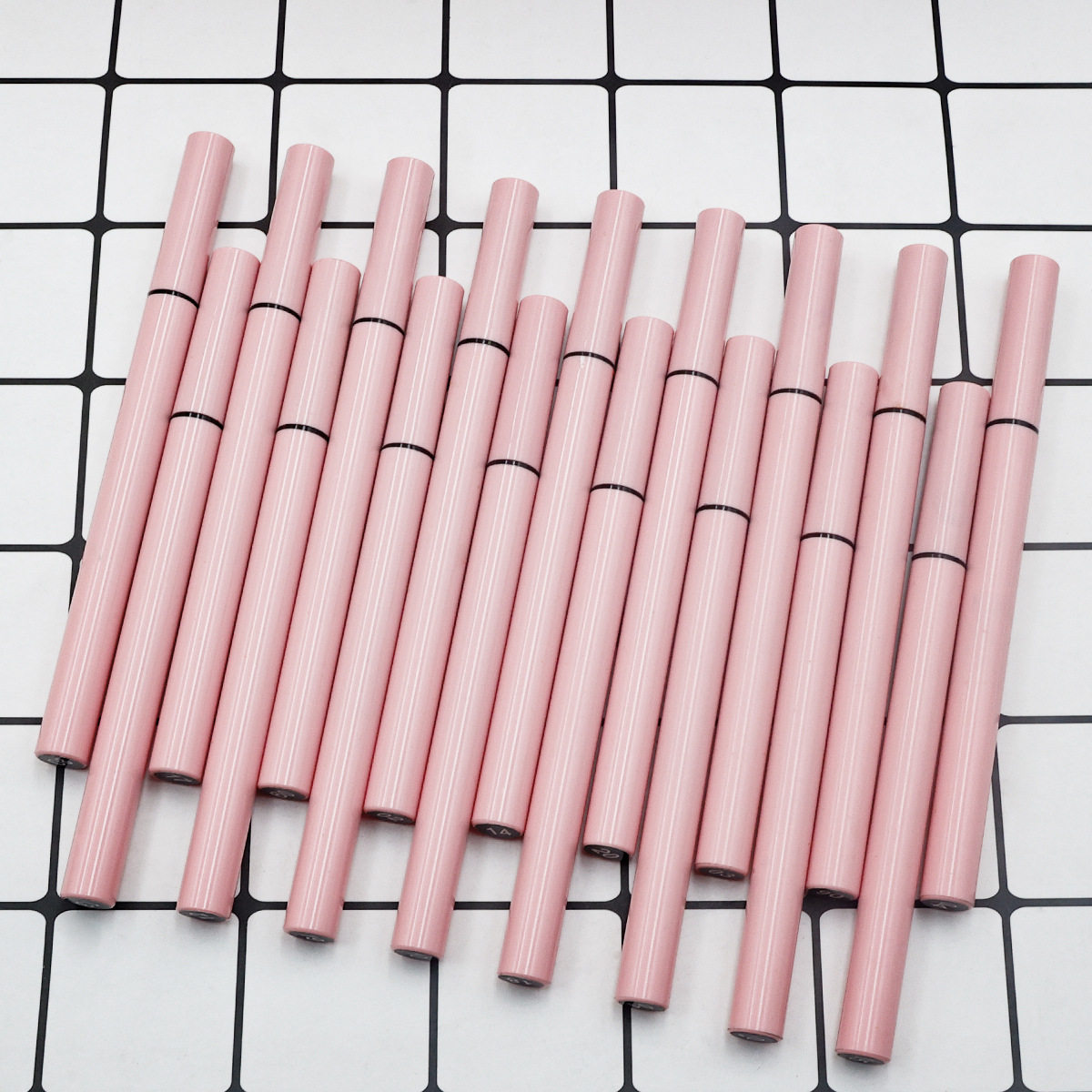 Cross-border pink 24-color LOGO-free non-blooming waterproof durable quick-drying cotton core eyeliner Eyeliner
