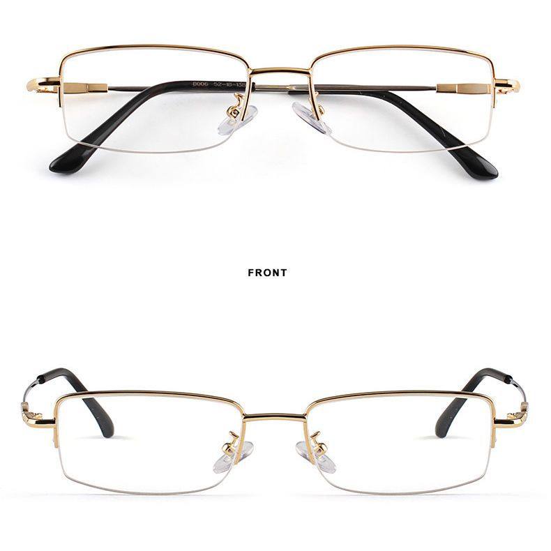 Business Full-Frame Memory Alloy Eyeglass Frames Ultra-Light Small Square Men's Metal Eyeglass Frames for Myopia Wholesale in Danyang