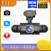 The new four-record and display driving recorder 3.0 inch HD infrared night vision car parking monitoring cross-border