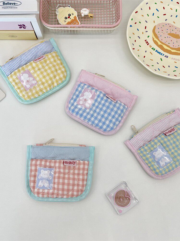 58261 Cute and Sweet Card Holder, Coin Storage Bag, Student Bank Card Id Bag, Coin Storage Bag for Small Objects