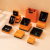 In stock Japanese and Korean style orange jewelry box goddess festival necklace ring gift box fashion exquisite jewelry packaging box