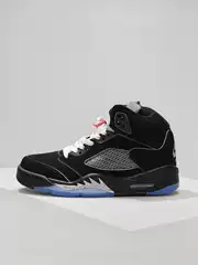 Aj5 Pure Original High Version Men's Basketball Shoes Joe 5 First Layer Leather High Top Men's and Women's Casual Sports Shoes Cross-Border