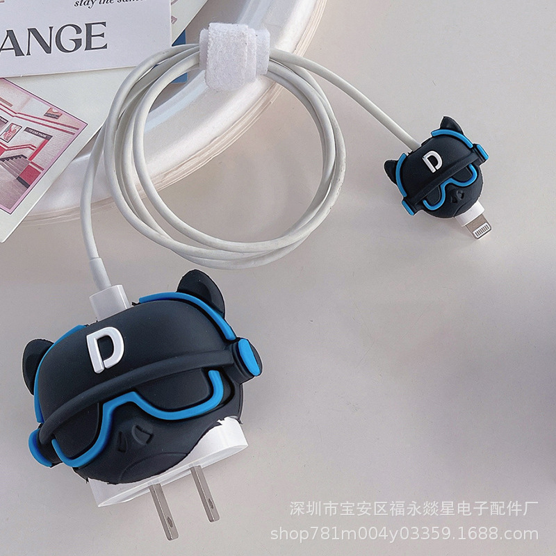 数据线保护套适用苹果充电器保护套芭芘充电头保护套充电线保护套