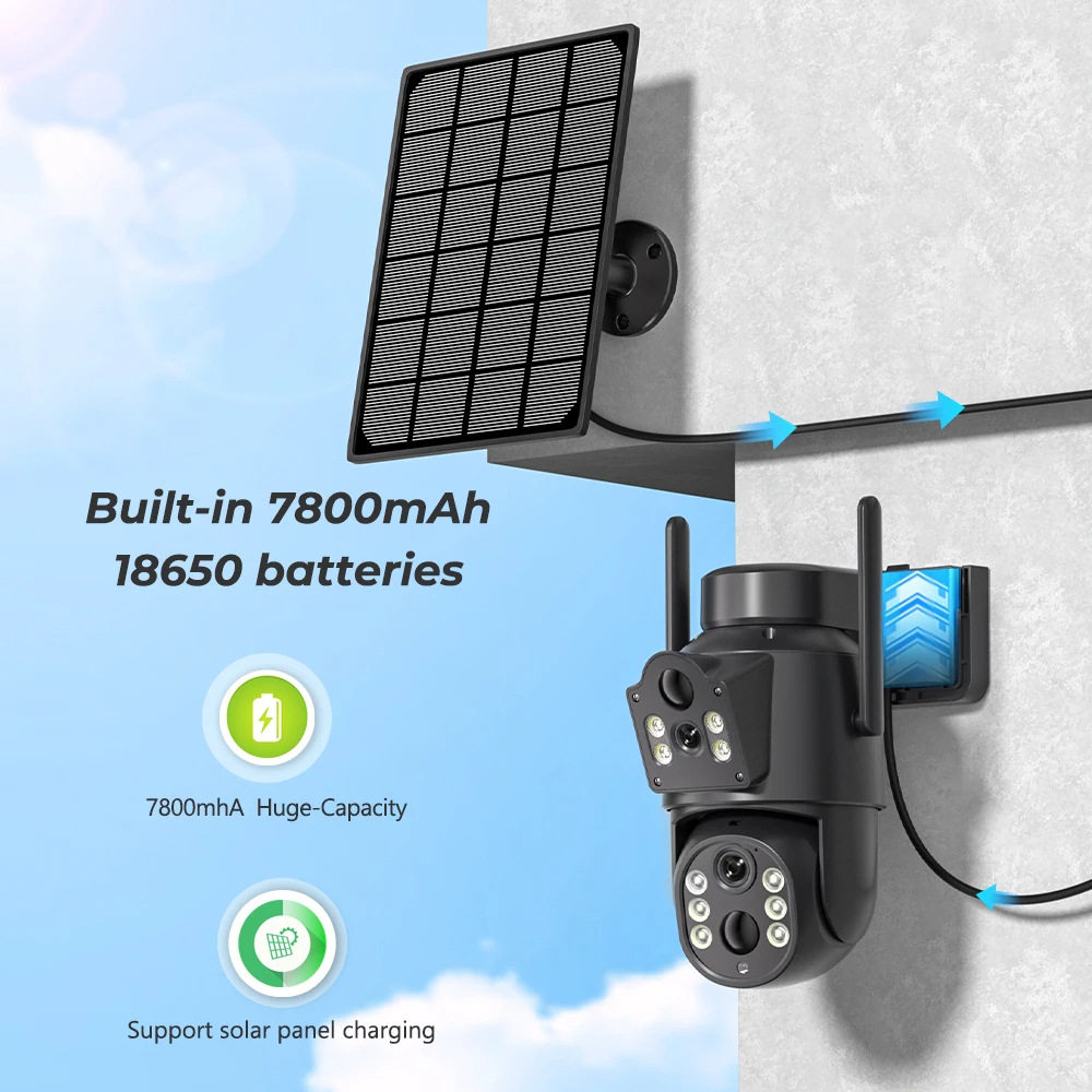 icsee Xiongmai XM gun ball low power consumption 8mp ball machine wireless wifi monitoring HD solar camera abroad