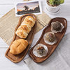 Japanese Acacia Wood Tray Cloud-Shaped Tea Tray Tea Water Anti-Scalding Wooden Dining Tray Cake Snack Wooden Small Plate