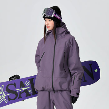 Women's Ski Suit Set, American Style Loose Waterproof Wear-Resistant Warm Men's New Ski Jacket Top and Pants