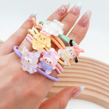 Cartoon Cute Sanrio Hair Band Rubber Band Women's Hair Ball Hair Rope Does Not Hurt the Hair Rubber Band Elegant Headband Hair Accessories