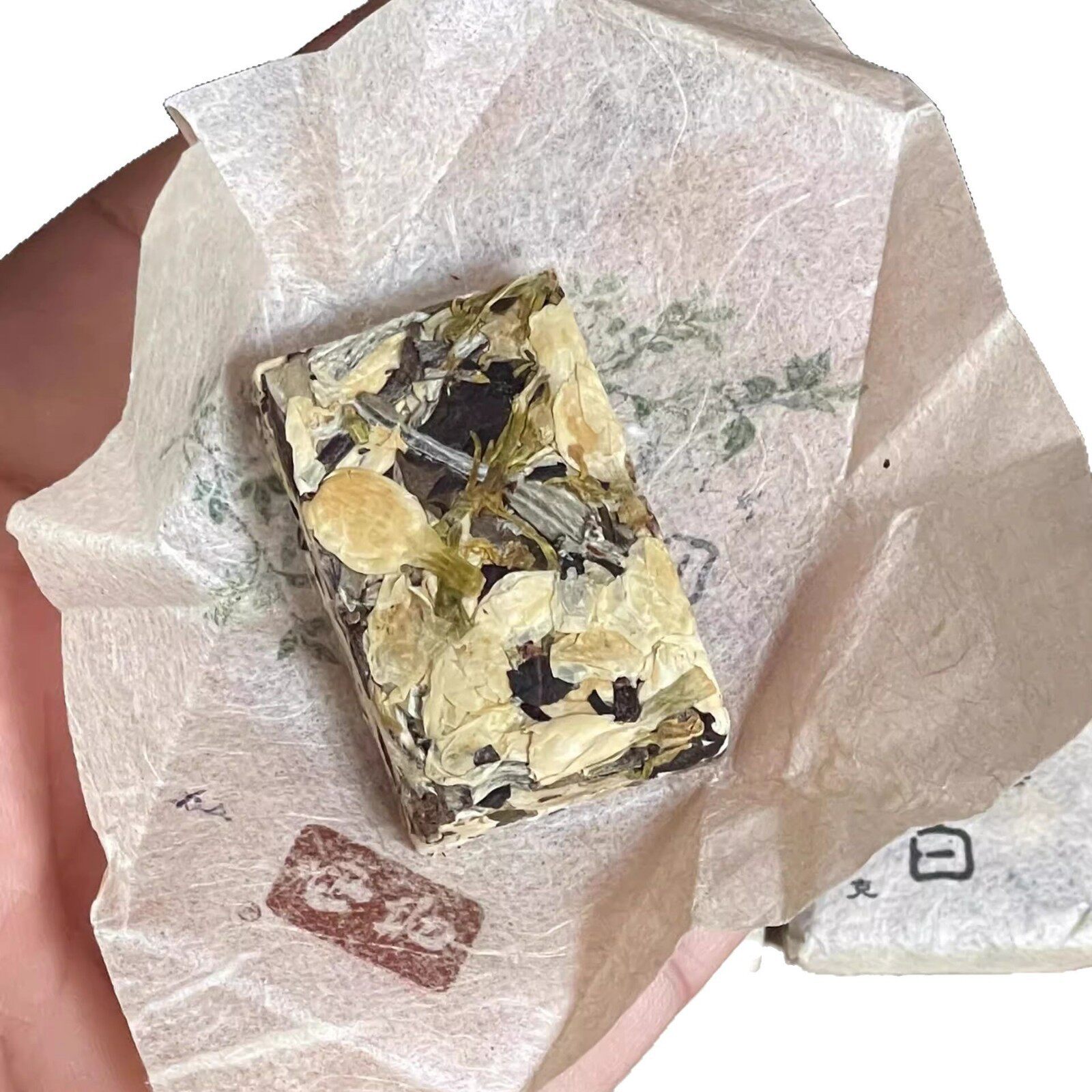 Yunnan Jasmine Milk White Tea, Pressed Jasmine White Tea, Strong Aroma Jasmine Tea, Small Brick Tea Bags, Tea Brick