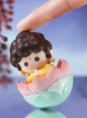 创意网红同款情绪稳定小佛祖不倒翁摆件公仔车载桌面减压礼物