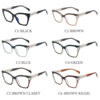 2025 cross-border new TR pin anti-blue myopia frame metal cat's eye fashion glasses frame wholesale