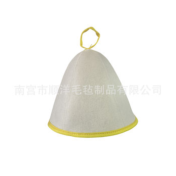 Wholesale Felt Shower Cap, Simple and Stylish Edged Bath Cap, Can Be Embroidered, Suitable for Hot Springs, Bathing, Absorbent, Sauna Felt Bath Cap